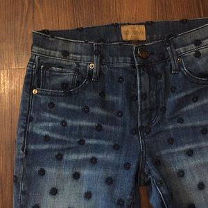 Flower Embroidered Jeans